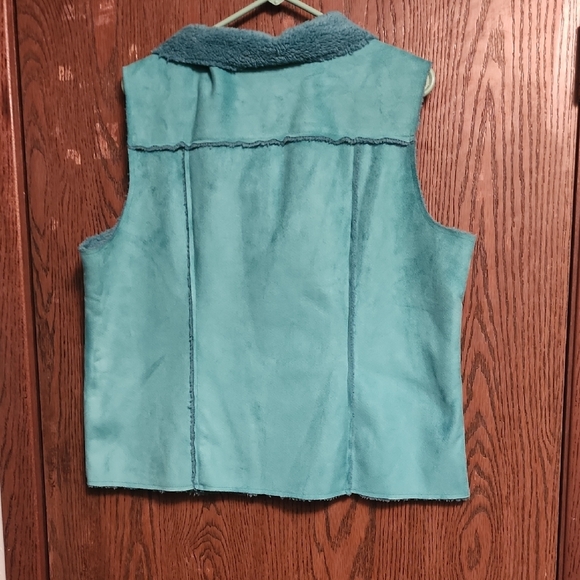 Christopher & Banks Aqua Button-Up Vest - Picture 3 of 6